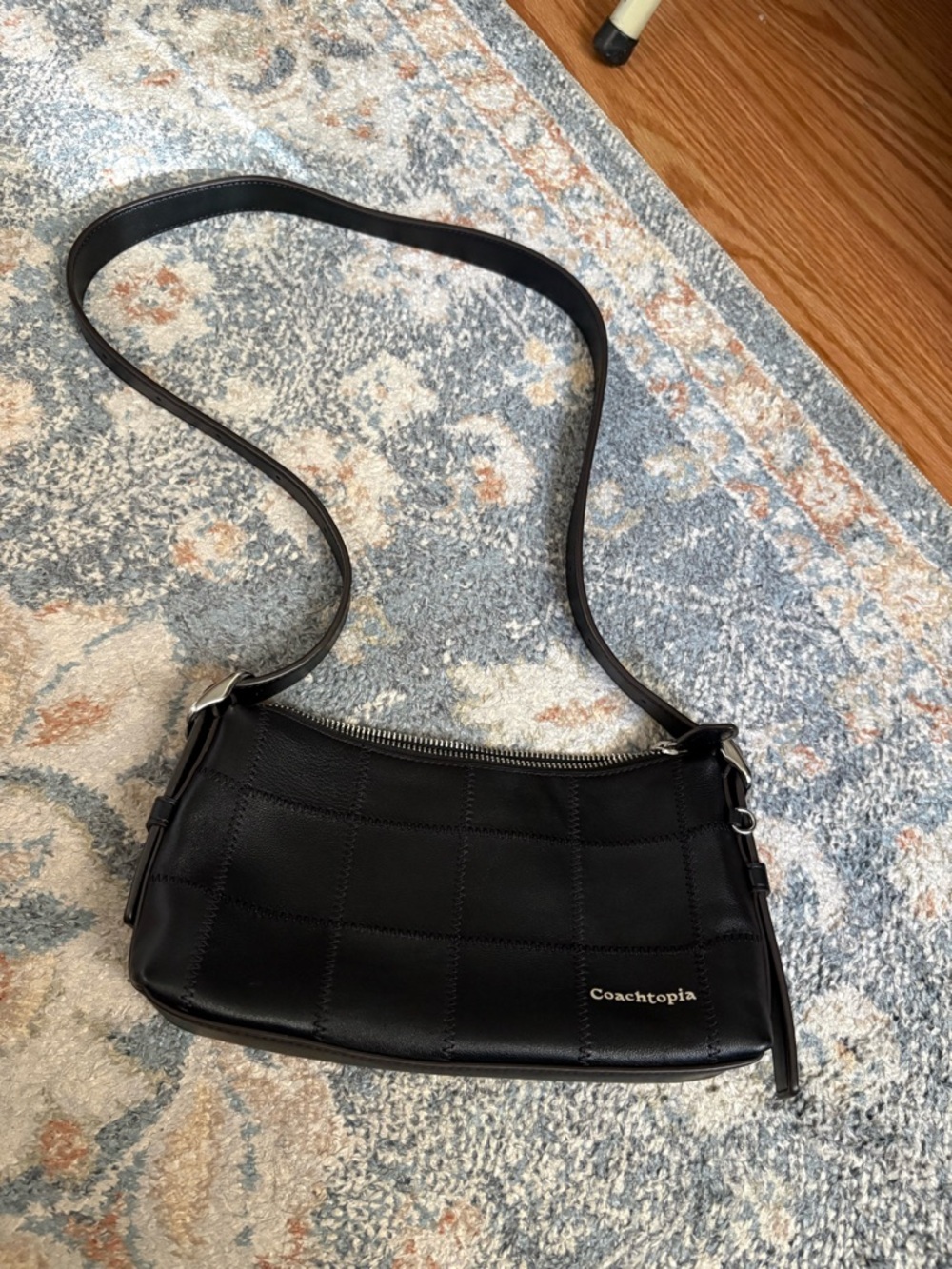 Coach Black Quilted Coachtopia Shoulder Bag